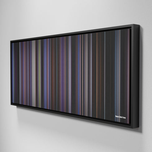 Side view of Framed Buff's of Donnie Darko Frome on the wall