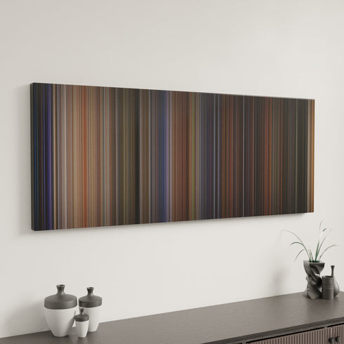 Twister canvas art in modern interior - movie color palette