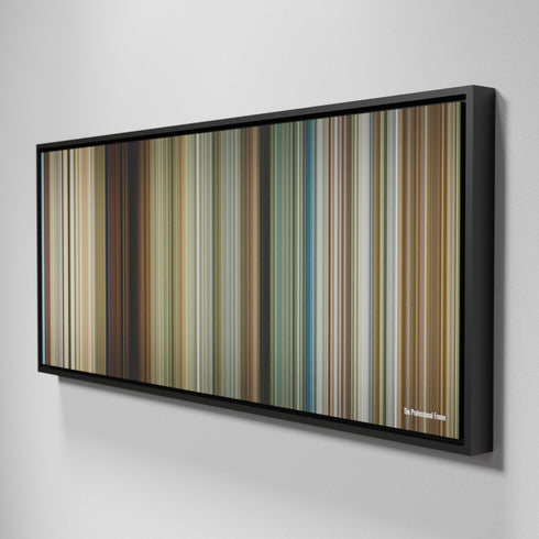 Side view of Framed Buff's of The Professional Frome on the wall