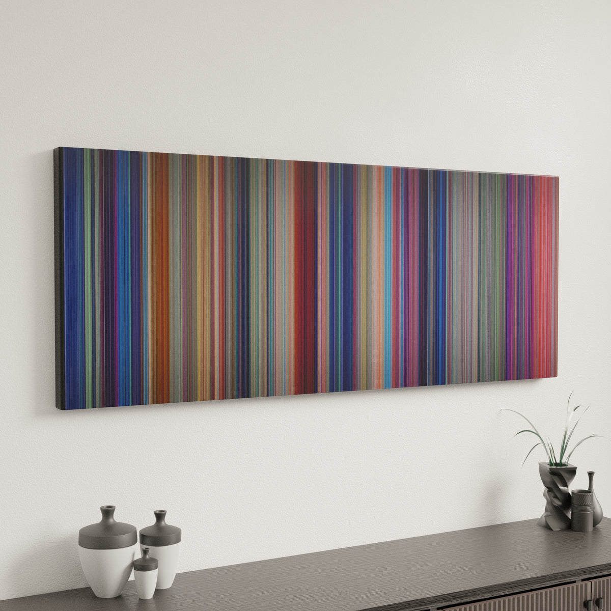 Lilo & Stitch canvas art in modern interior - movie color palette