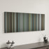 Burnt canvas art in modern interior - movie color palette