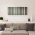 Burnt canvas print in living room - film wall decor