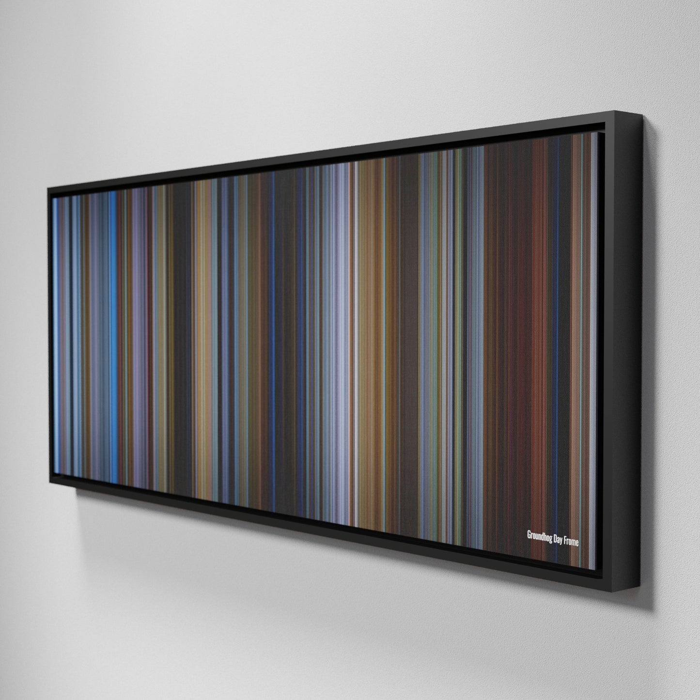 Side view of Framed Buff's of Groundhog Day Frome on the wall