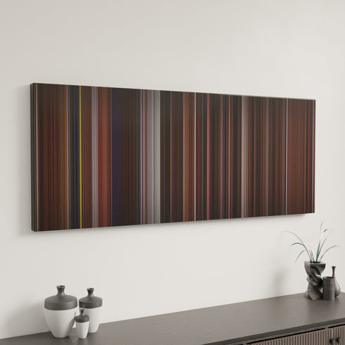 Trainspotting canvas art in modern interior - movie color palette