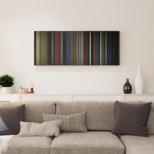 Living room interior with Comet Frome on the wall