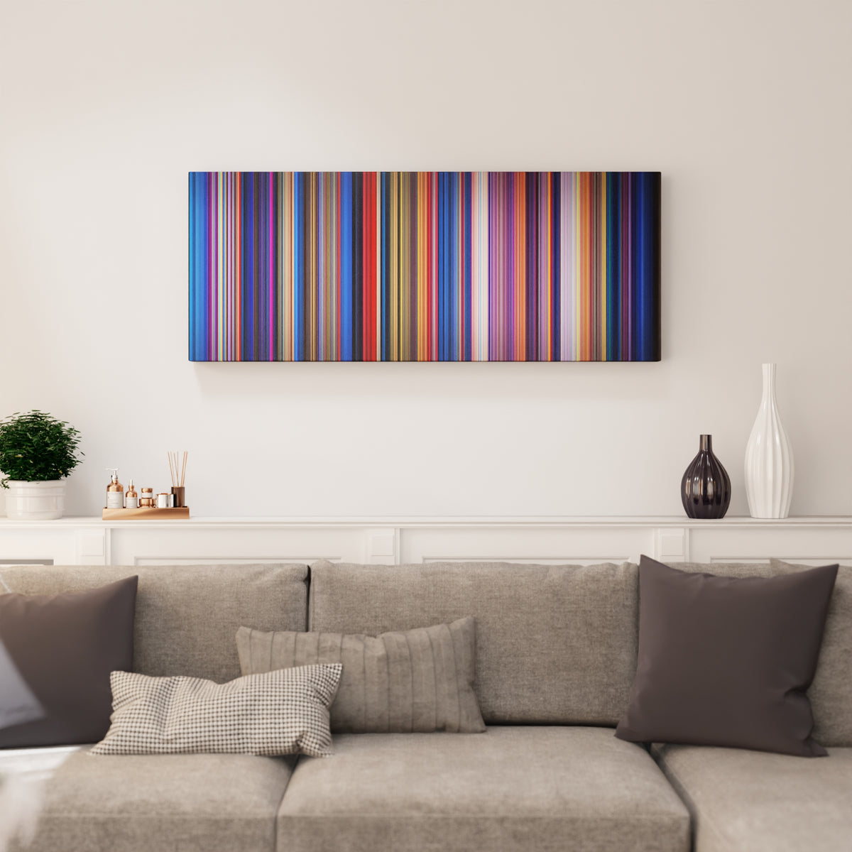 Fantasia canvas print in living room - film wall decor