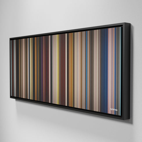 Side view of Framed Buff's of Big Fish Frome on the wall