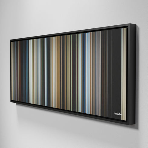 Side view of Framed Buff's of Cast Away Frome on the wall