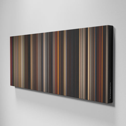 Side view of Buff's of The Ten Commandments Frome on the wall