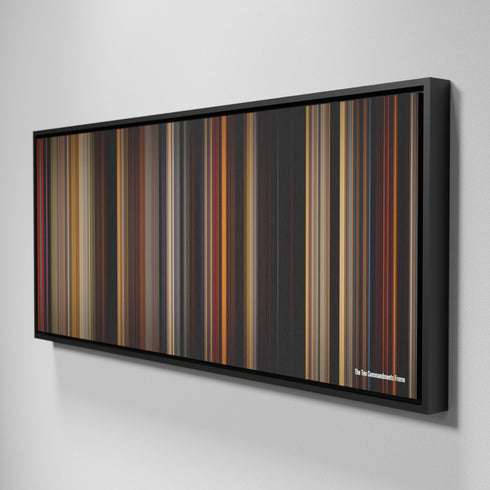 Side view of Framed Buff's of The Ten Commandments Frome on the wall