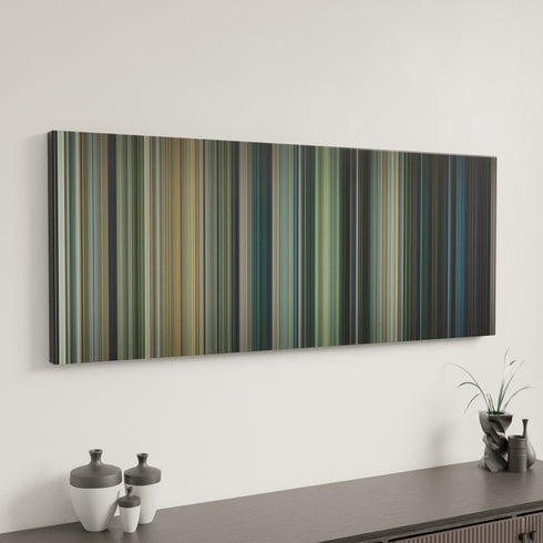 Jurassic World canvas art in modern interior - movie color palette
