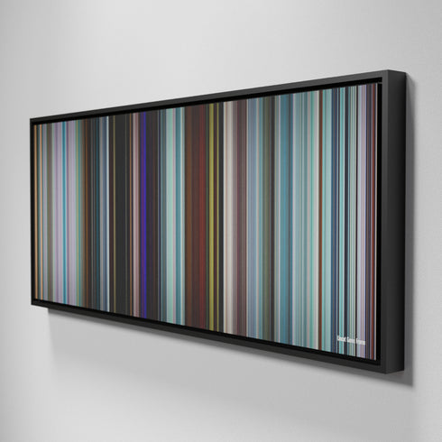 Side view of Framed Buff's of Uncut Gems Frome on the wall