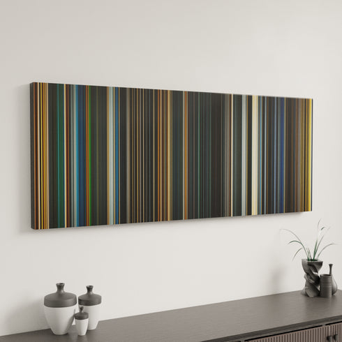 Sunshine canvas art in modern interior - movie color palette
