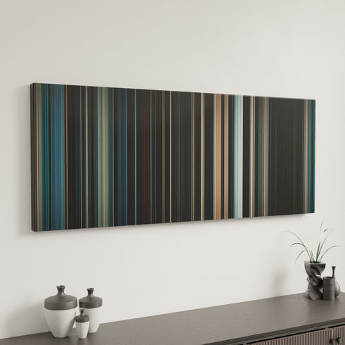 Serenity canvas art in modern interior - movie color palette