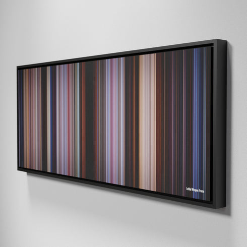 Side view of Framed Buff's of Lethal Weapon Frome on the wall