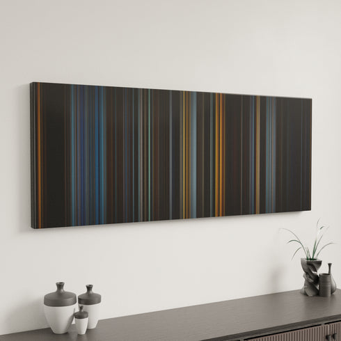 V for Vendetta canvas art in modern interior - movie color palette