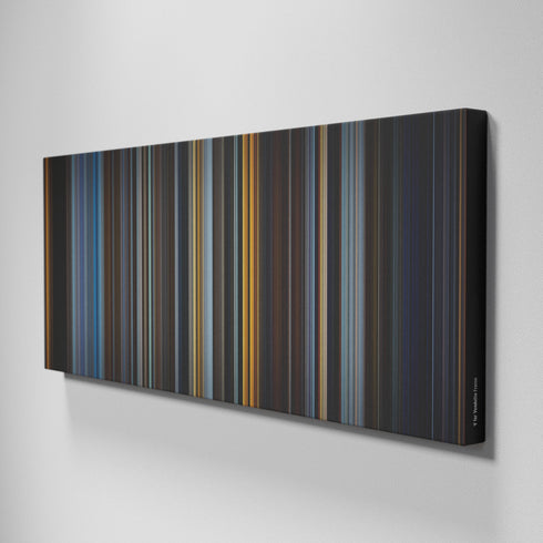 Side view of Buff's of V for Vendetta Frome on the wall