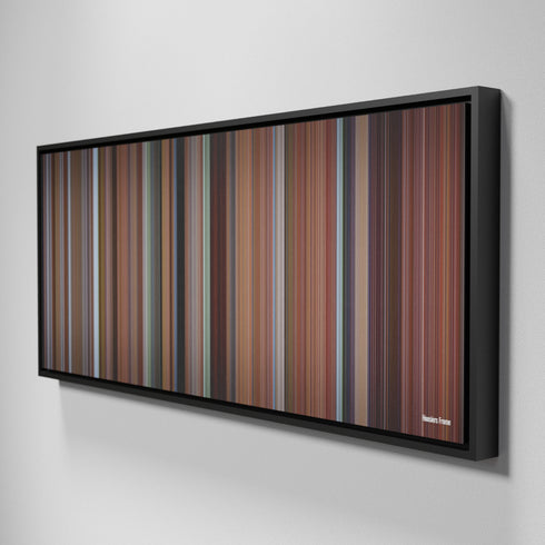 Side view of Framed Buff's of Hoosiers Frome on the wall