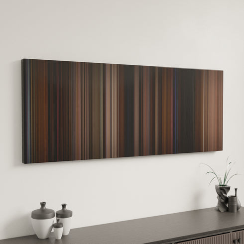 Moonstruck canvas art in modern interior - movie color palette