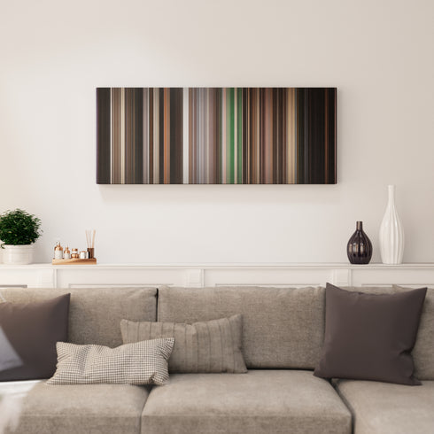 Living room interior with The Disaster Artist Frome on the wall