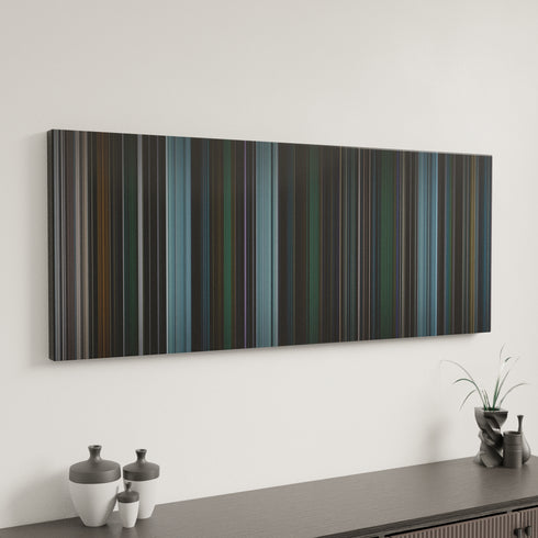 Person of Interest: If-Then-Else canvas art in modern interior - movie color palette