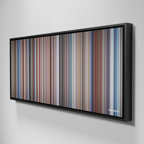 Side view of Framed Buff's of The Right Stuff Frome on the wall