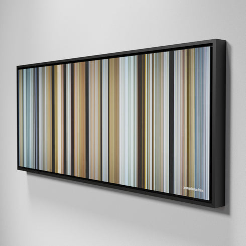 Side view of Framed Buff's of Jeremiah Johnson Frome on the wall