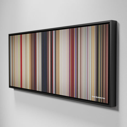 Side view of Framed Buff's of Pee-wee's Big Adventure Frome on the wall