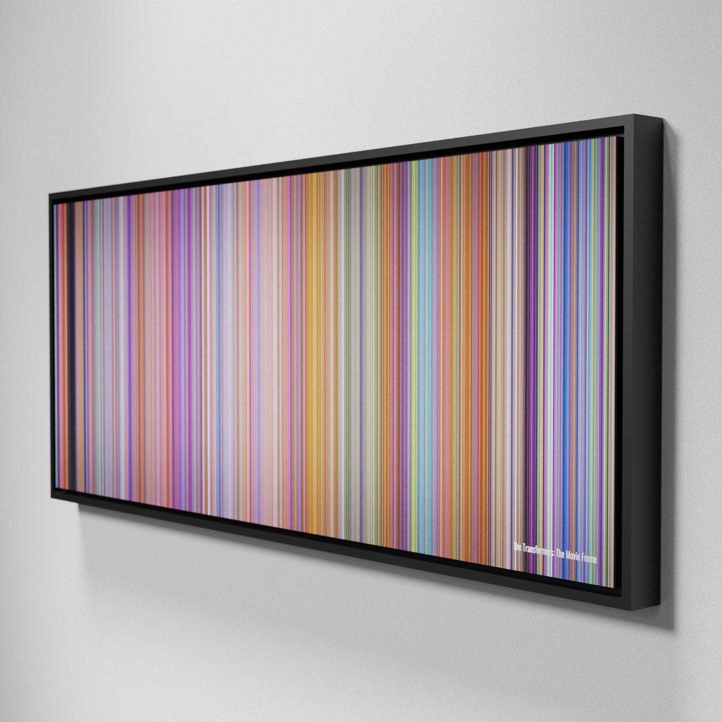 Side view of Framed Buff's of The Transformers: The Movie Frome on the wall