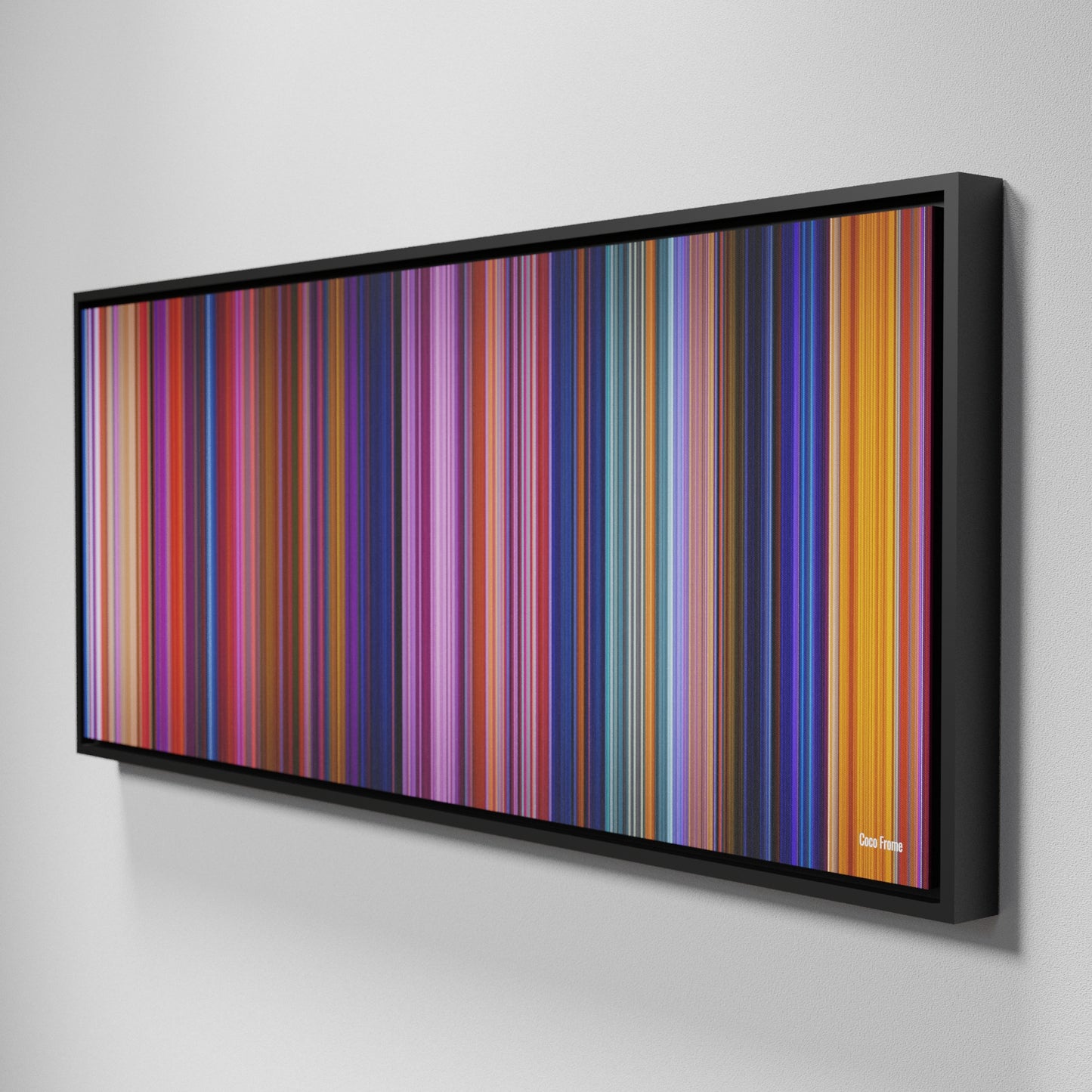 Side view of Framed Buff's of Coco Frome on the wall