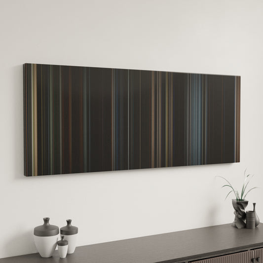 Minimal interior design with Godzilla Frome (2014) on the wall