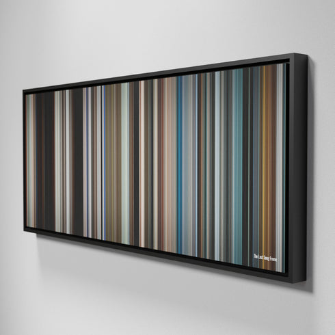 Side view of Framed Buff's of The Last Song Frome on the wall