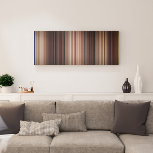 Shag canvas print in living room - film wall decor