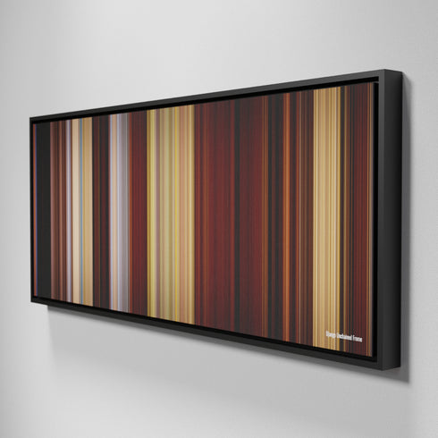 Side view of Framed Buff's of Django Unchained Frome on the wall