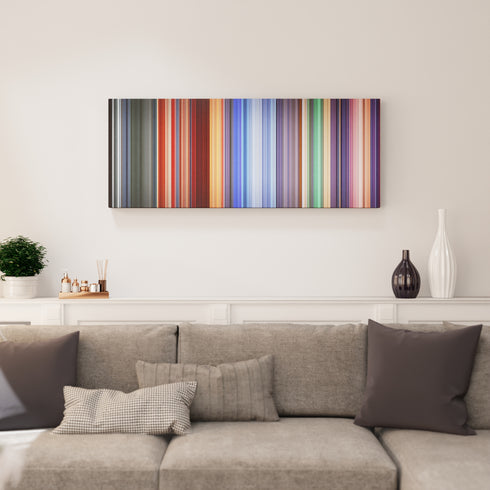 Hero canvas print in living room - film wall decor