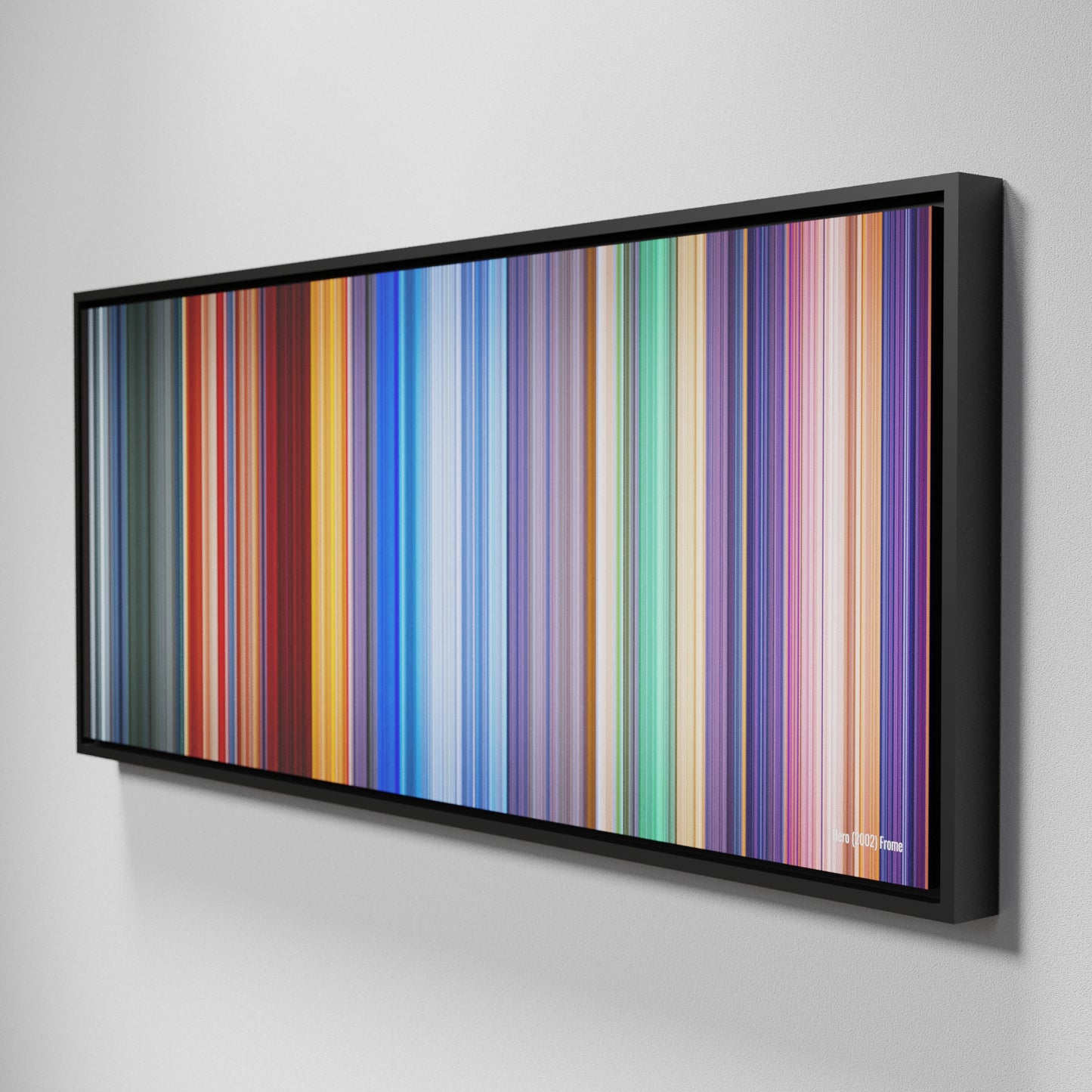 Side view of Framed Buff's of Hero Frome on the wall