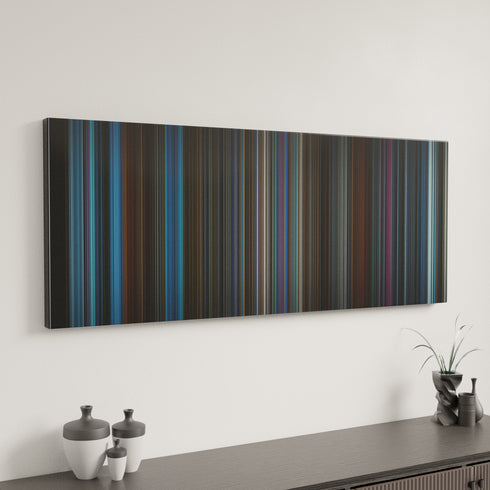 Blade Runner canvas art in modern interior - movie color palette