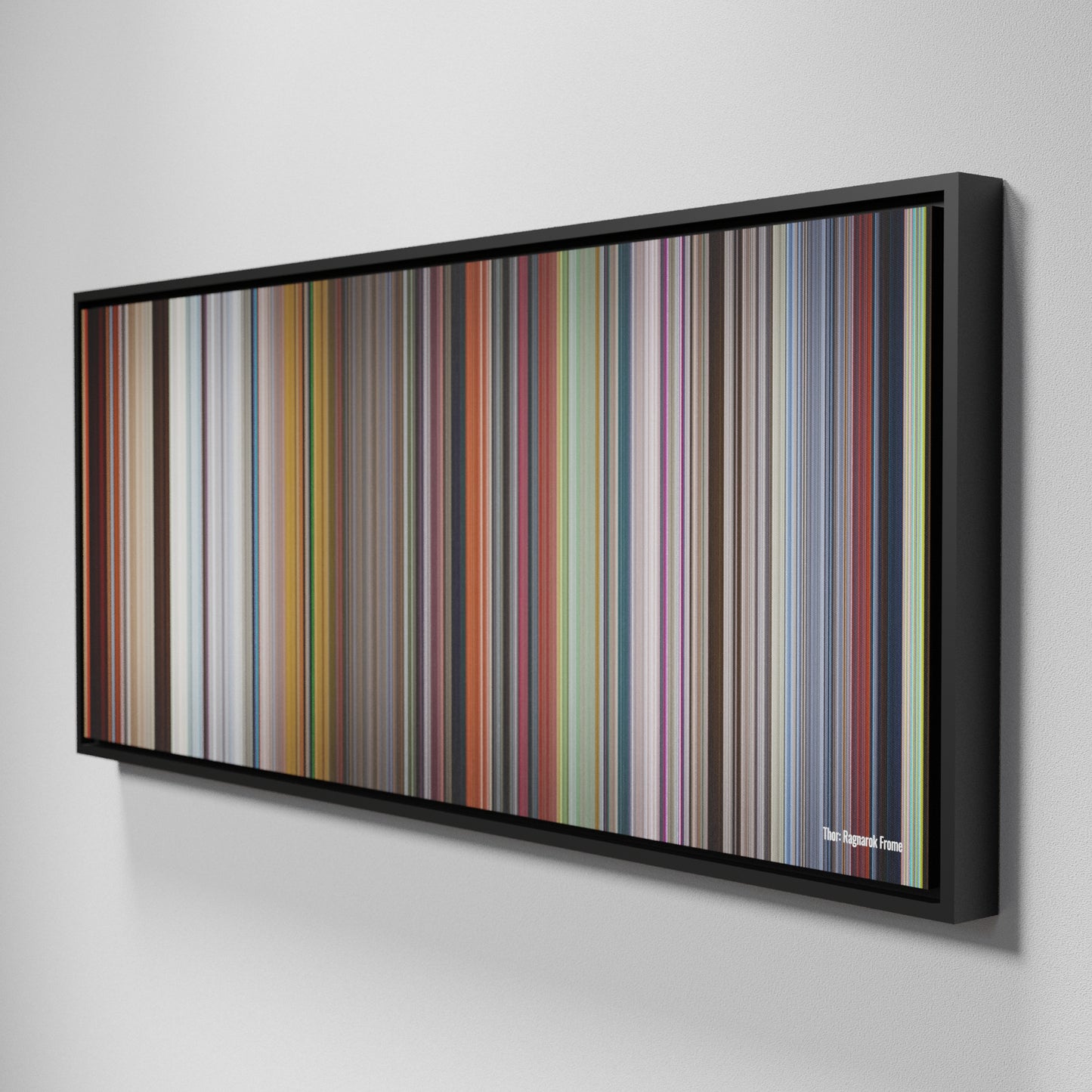 Side view of Framed Buff's of Thor: Ragnarok Frome on the wall