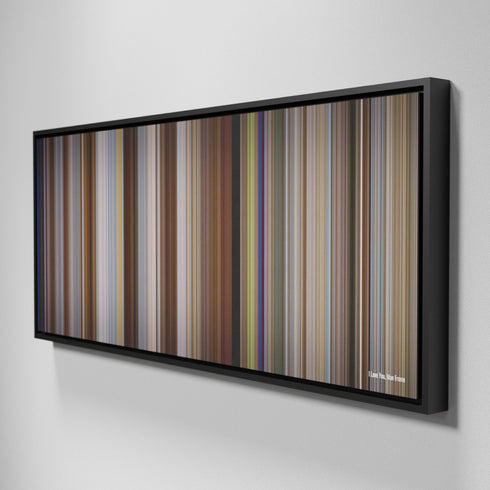 Side view of Framed Buff's of I Love You, Man Frome on the wall