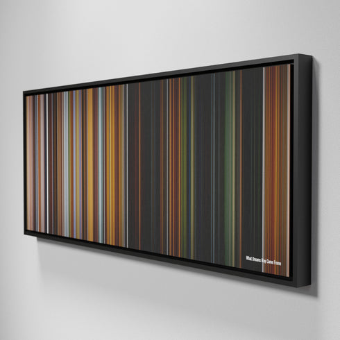 Side view of Framed Buff's of What Dreams May Come Frome on the wall