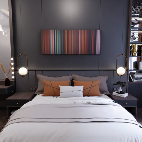 Bedroom interior with Hedwig and the Angry Inch Frome on the wall