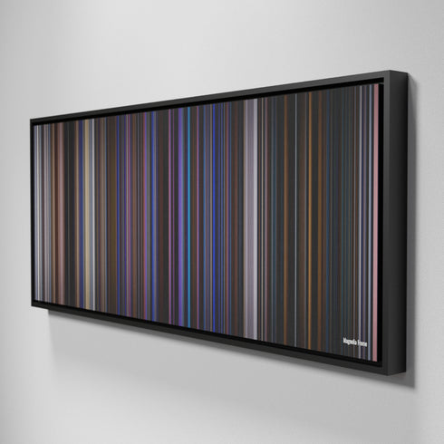 Side view of Framed Buff's of Magnolia Frome on the wall