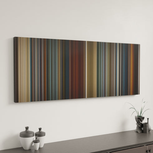 Skyfall canvas art in modern interior - movie color palette