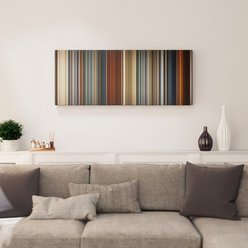 Skyfall canvas print in living room - film wall decor