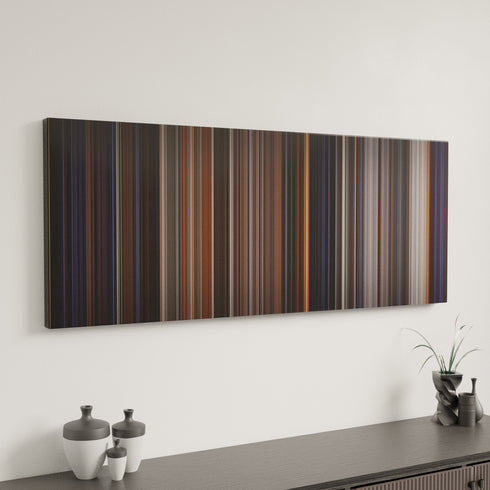 E.T. the Extra-Terrestrial canvas art in modern interior - movie color palette
