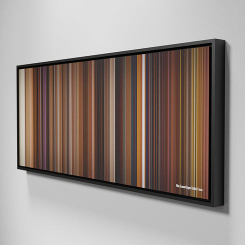 Side view of Framed Buff's of Who Framed Roger Rabbit Frome on the wall