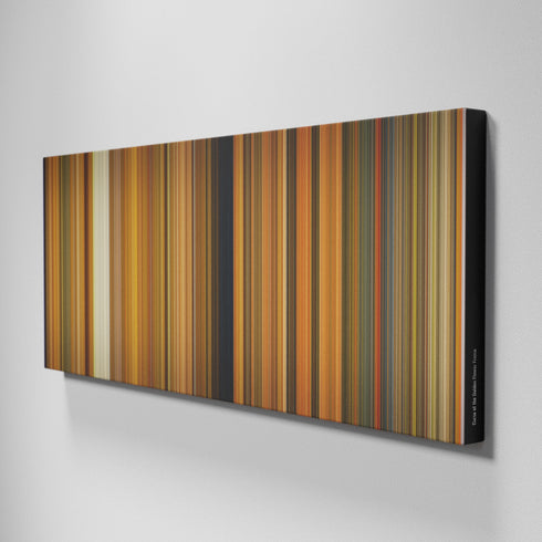 Side view of Buff's of Curse of the Golden Flower Frome on the wall