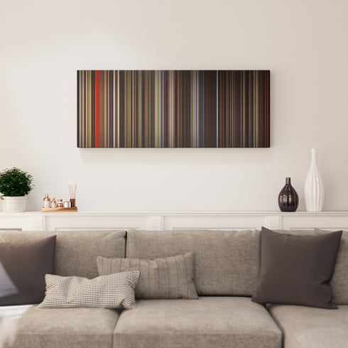 Living room interior with Cloud Atlas Frome on the wall