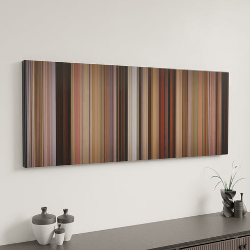 Home Again canvas art in modern interior - movie color palette