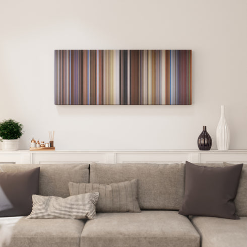 Living room interior with Raising Arizona Frome on the wall